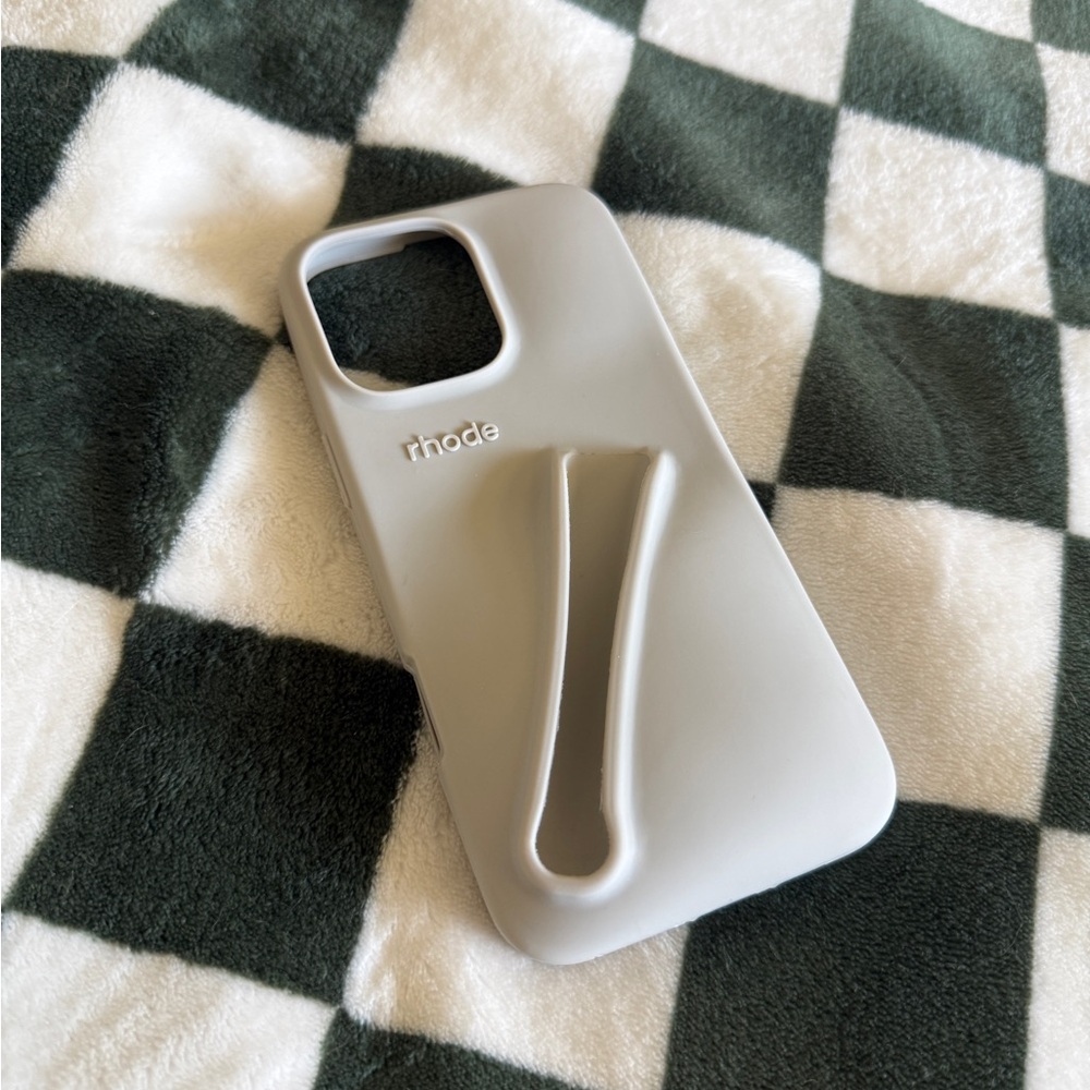 RHODE Light Gray Phone Case Without Lipgloss